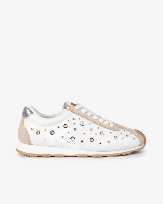 Inara Studded Sneaker White