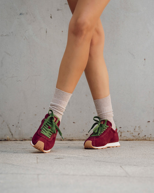 Kira Suede Burgundy Sneaker