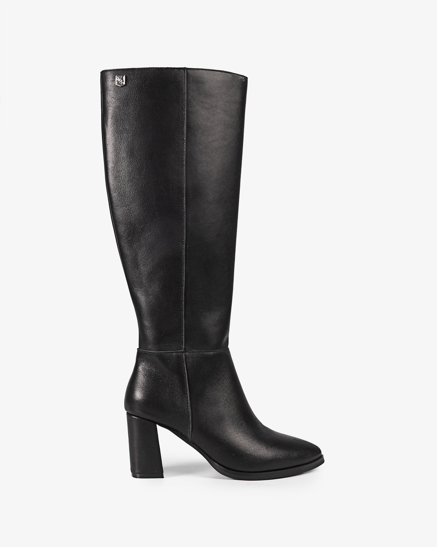 Sinnara Black Leather High Boot