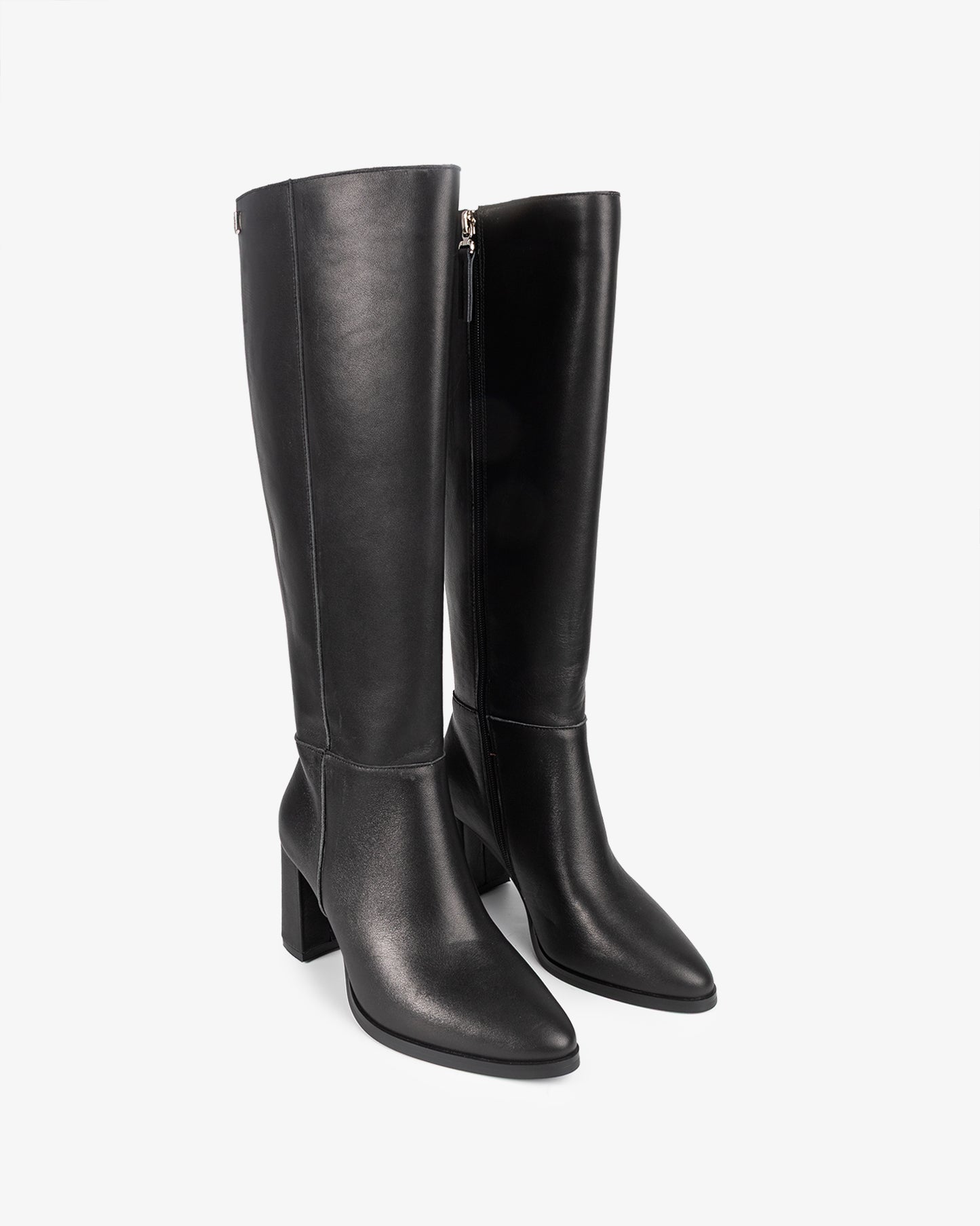 Sinnara Black Leather High Boot