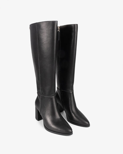 Sinnara Black Leather High Boot