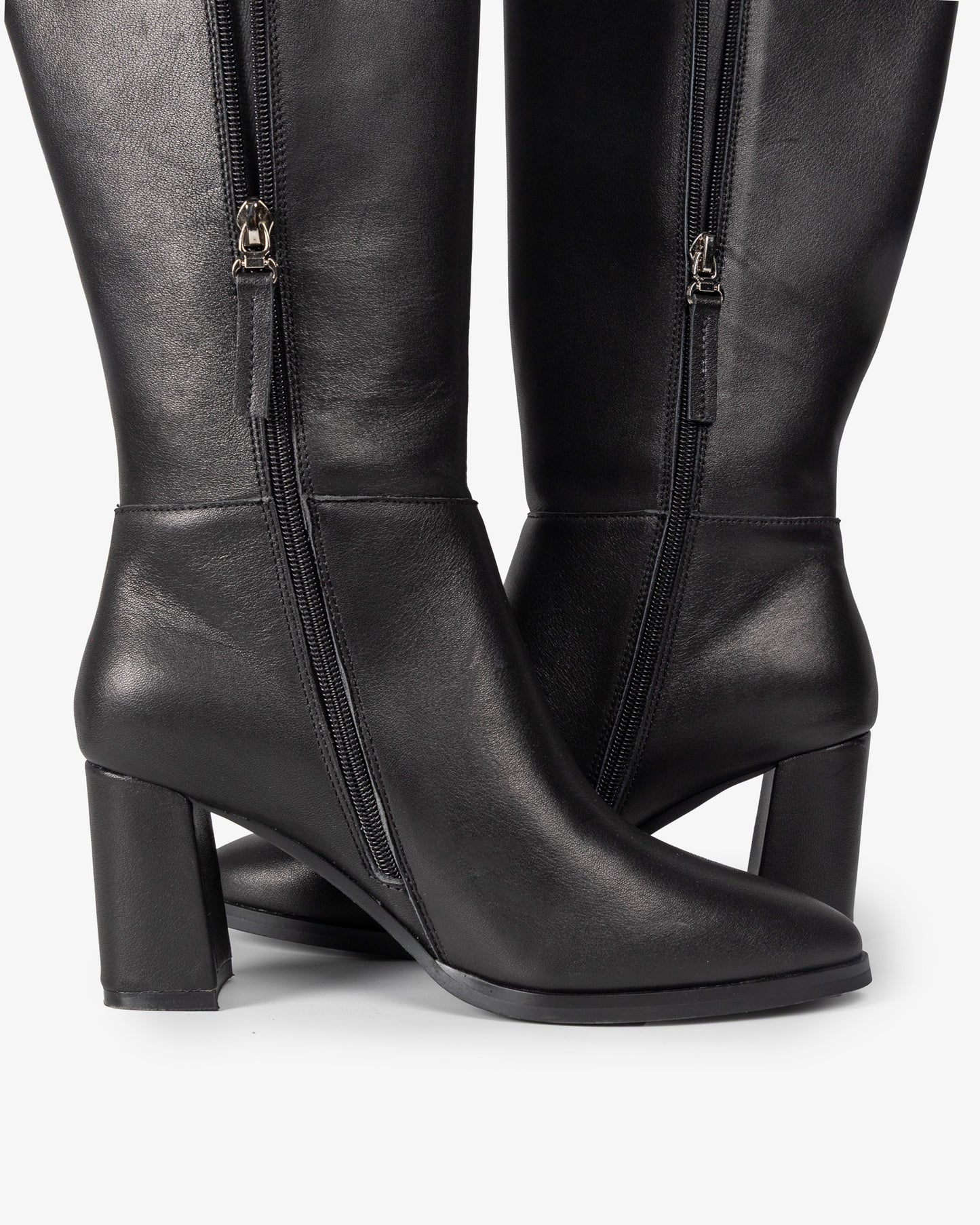 Sinnara Black Leather High Boot