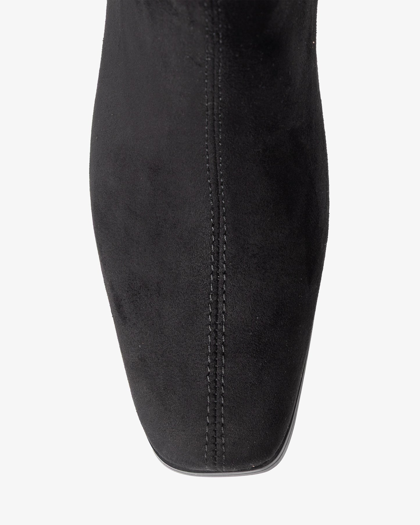 Black Suede Flare High Boot