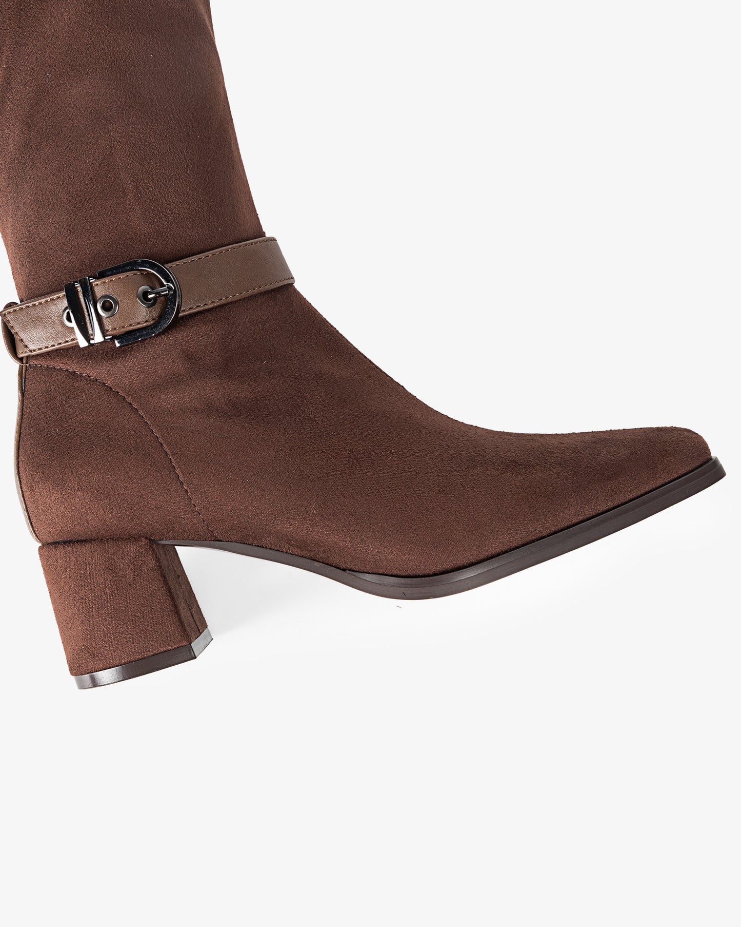 Flare Brown Suede High Boot