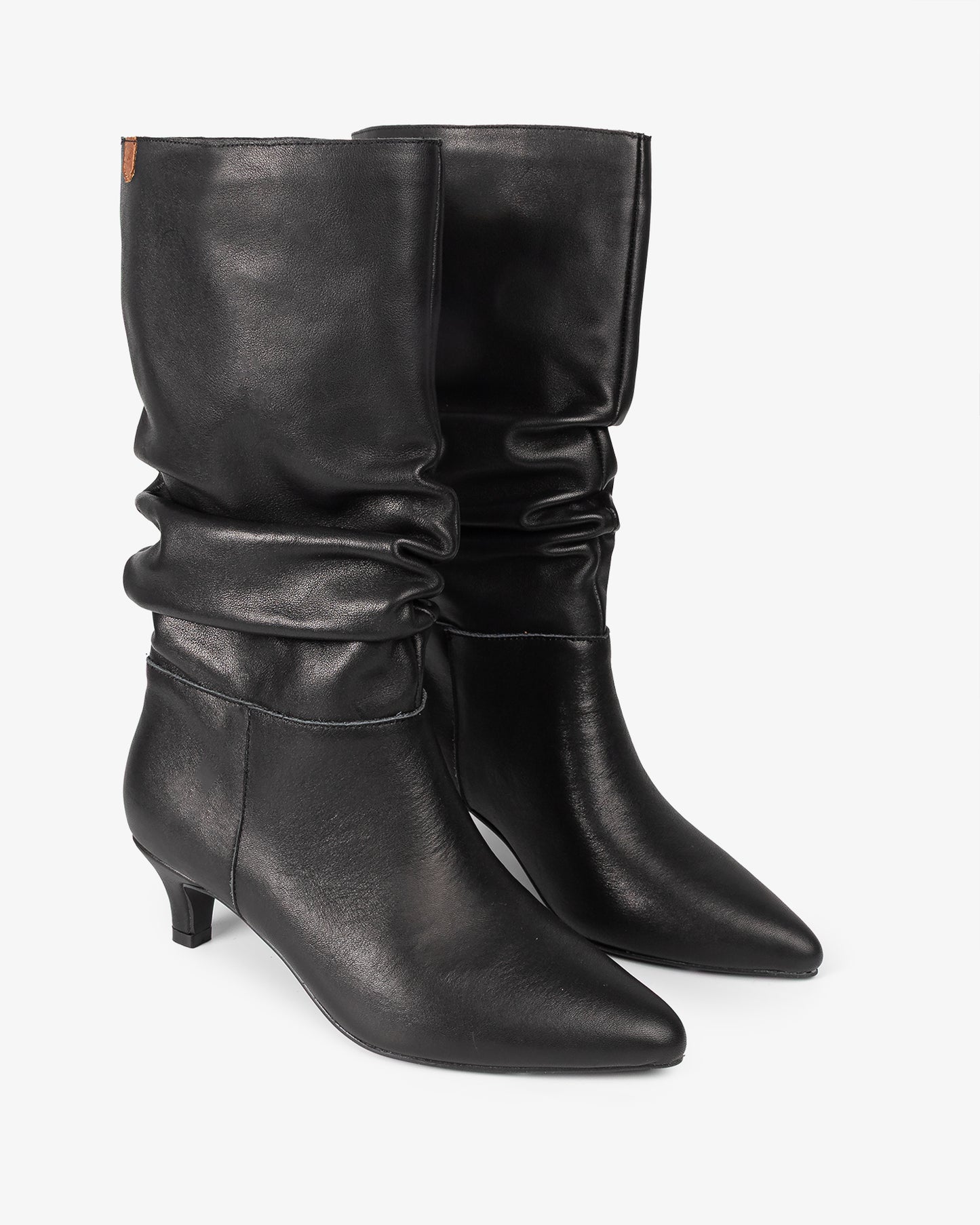 Nirvana Black Leather Mid Boot