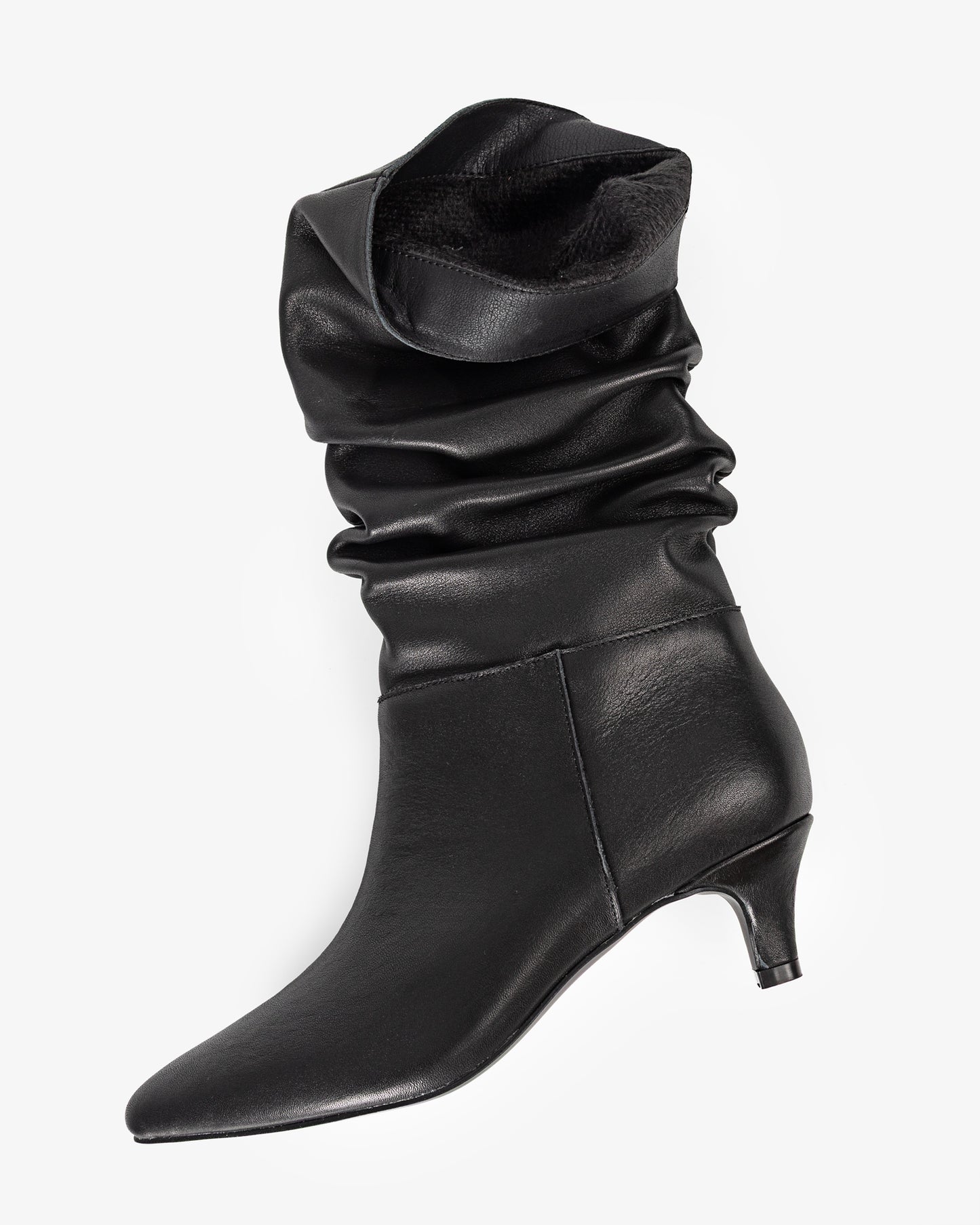 Nirvana Black Leather Mid Boot