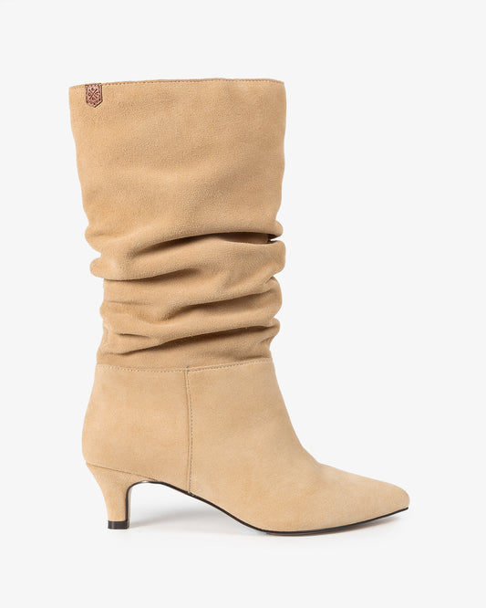 Nirvana Beige Leather Mid Boot