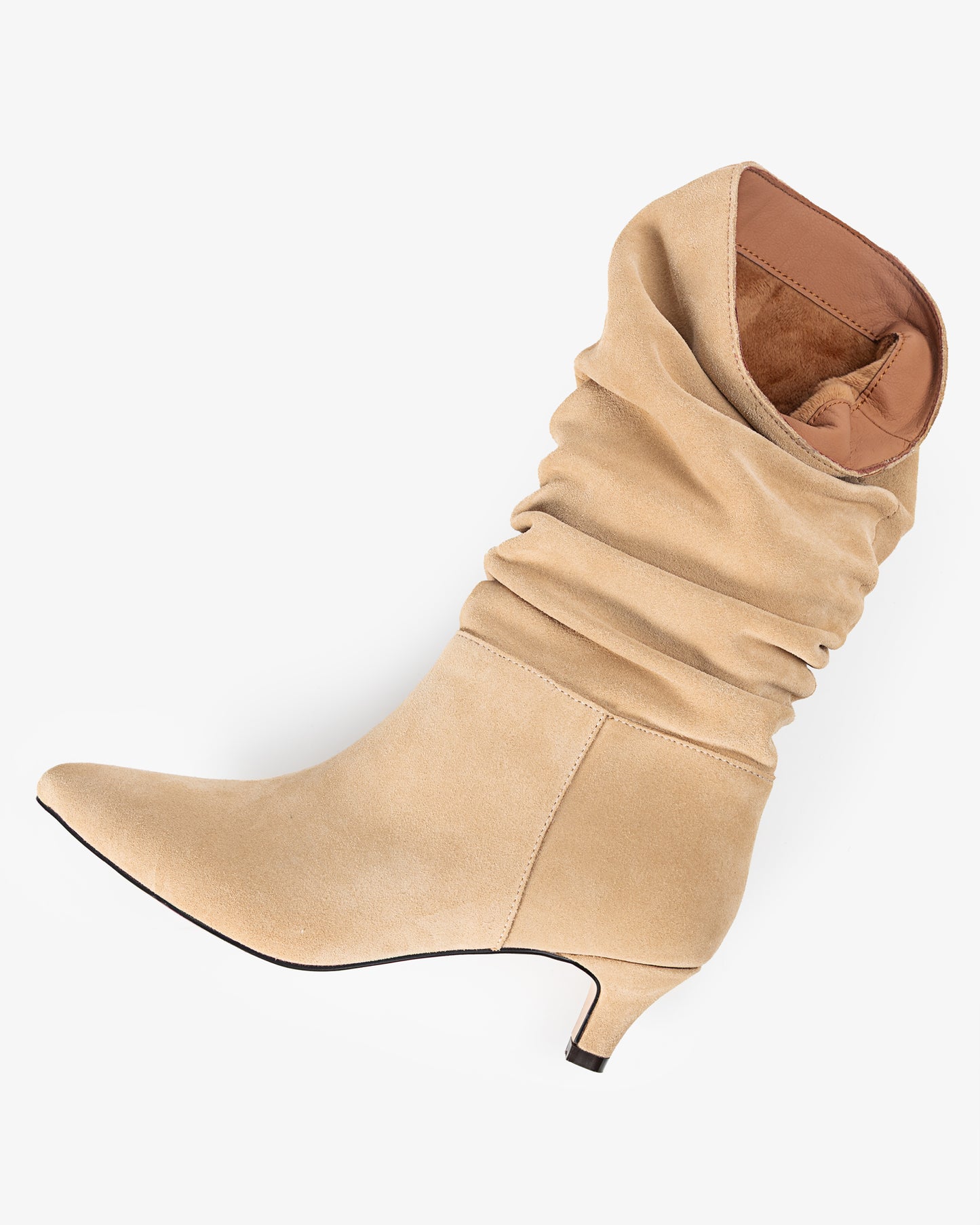 Nirvana Beige Leather Mid Boot