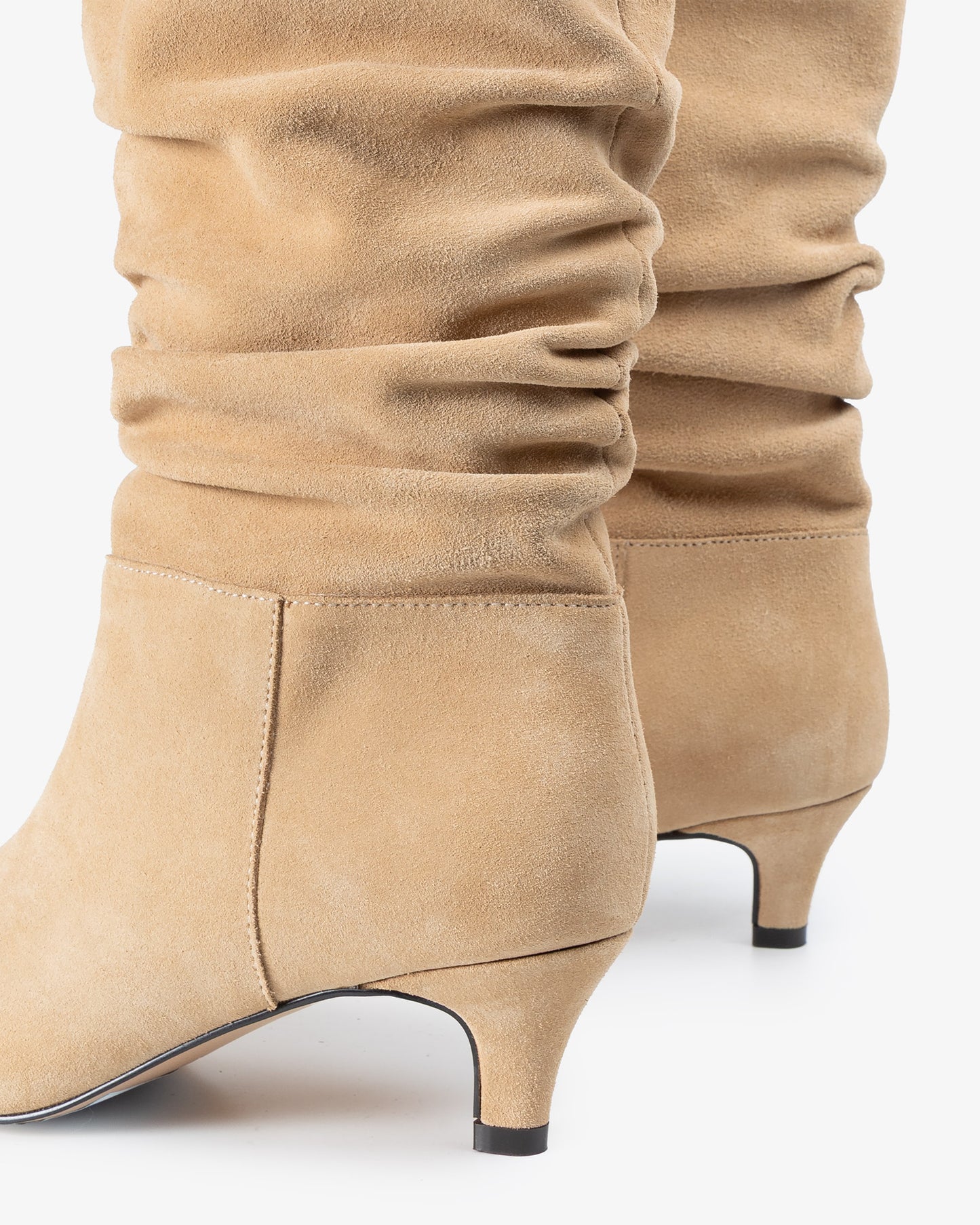 Nirvana Beige Leather Mid Boot