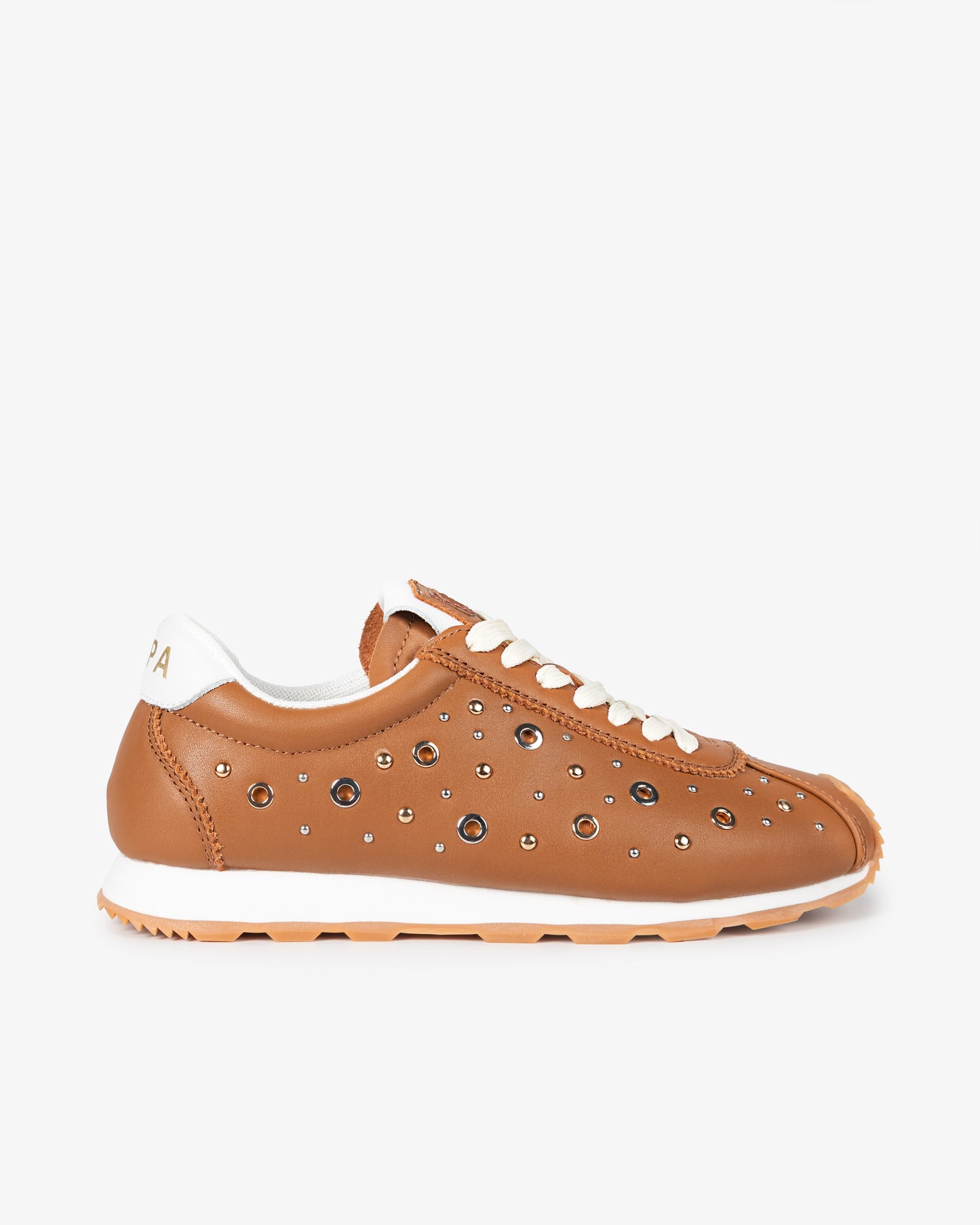 Zapatilla Inara Tachuelas Cuero