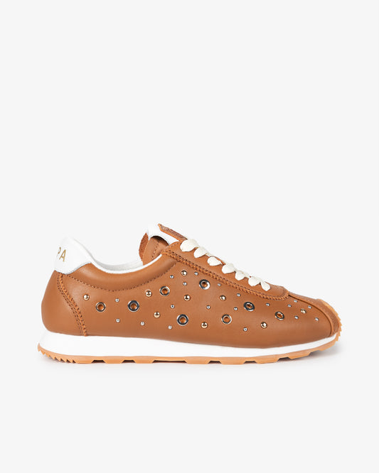 Zapatilla Inara Tachuelas Cuero
