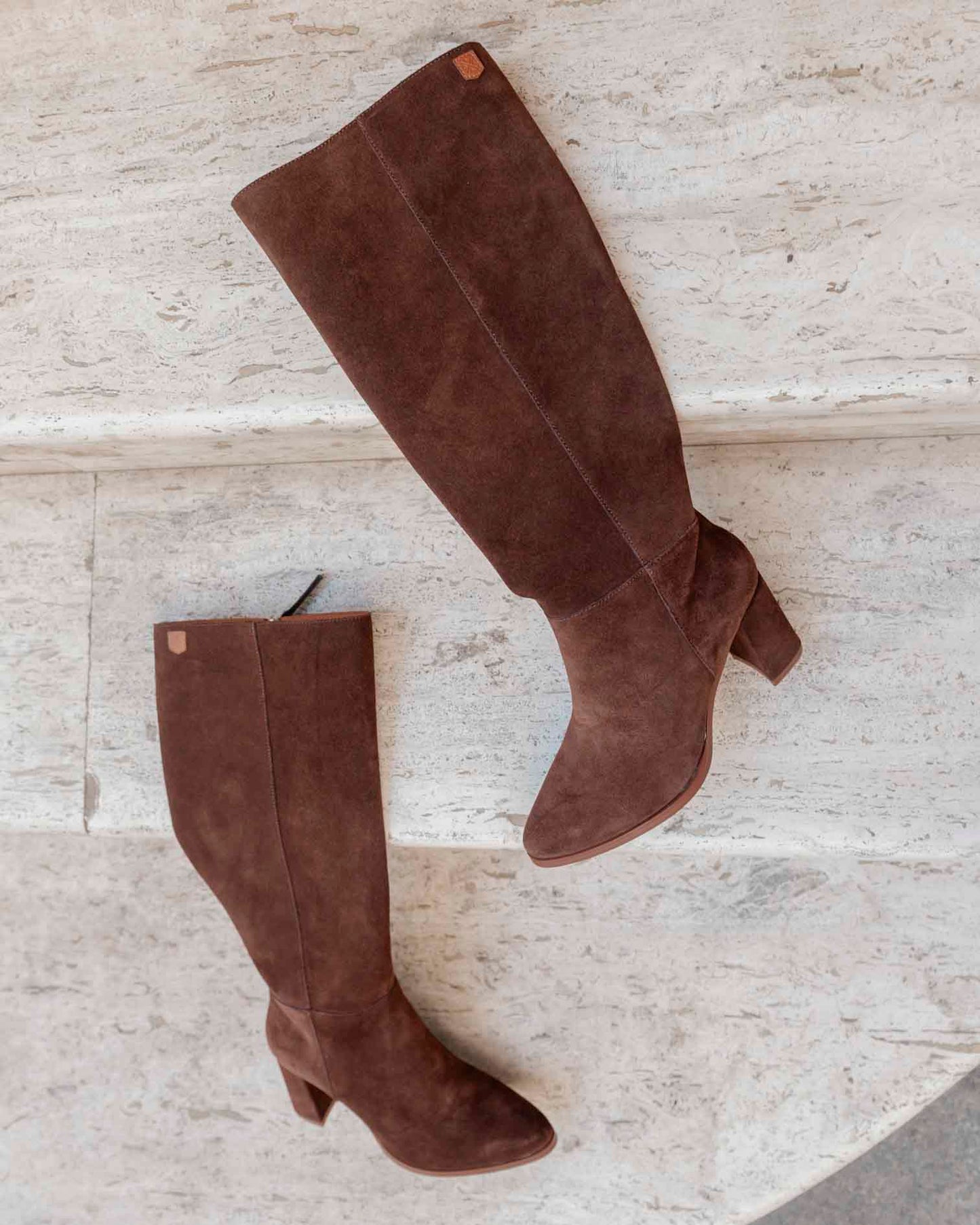 Bota Alta de Serraje Marrón Sinnara