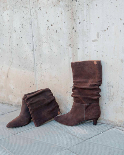 Bota Media de Piel Marrón Nirvana