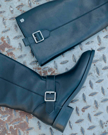 Bota Alta de Piel Negra kiliman