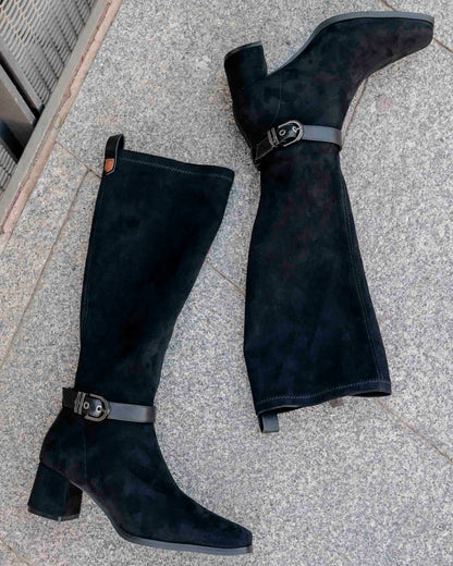 Bota Alta de Antelina Negra Flare